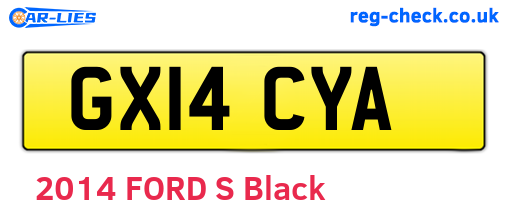 GX14CYA are the vehicle registration plates.