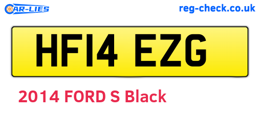 HF14EZG are the vehicle registration plates.