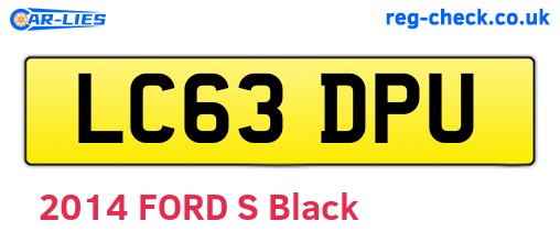 LC63DPU are the vehicle registration plates.