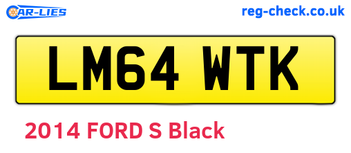 LM64WTK are the vehicle registration plates.