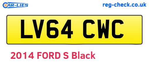 LV64CWC are the vehicle registration plates.
