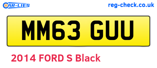 MM63GUU are the vehicle registration plates.
