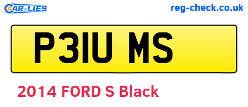 P31UMS are the vehicle registration plates.
