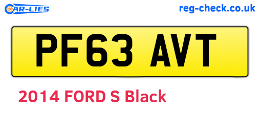 PF63AVT are the vehicle registration plates.