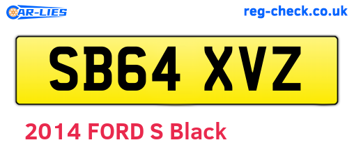 SB64XVZ are the vehicle registration plates.