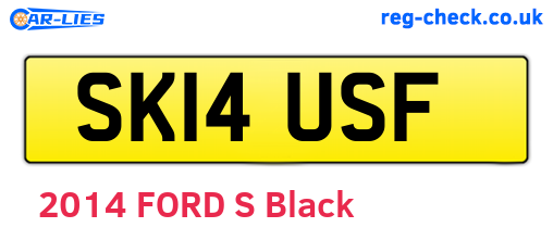 SK14USF are the vehicle registration plates.