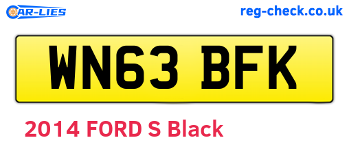 WN63BFK are the vehicle registration plates.
