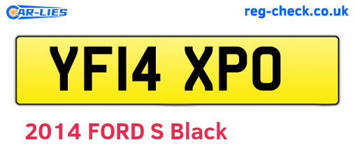 YF14XPO are the vehicle registration plates.