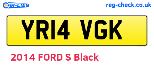 YR14VGK are the vehicle registration plates.