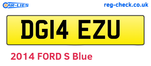 DG14EZU are the vehicle registration plates.