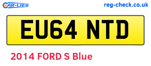 EU64NTD are the vehicle registration plates.