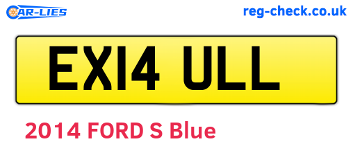 EX14ULL are the vehicle registration plates.