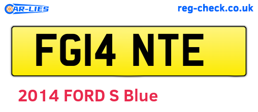 FG14NTE are the vehicle registration plates.