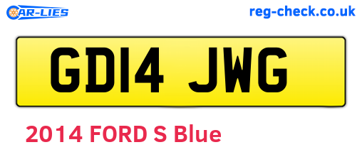 GD14JWG are the vehicle registration plates.