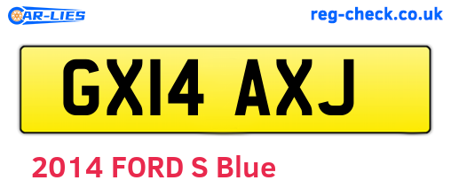 GX14AXJ are the vehicle registration plates.