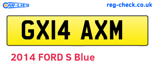 GX14AXM are the vehicle registration plates.