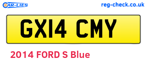 GX14CMY are the vehicle registration plates.