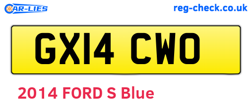 GX14CWO are the vehicle registration plates.