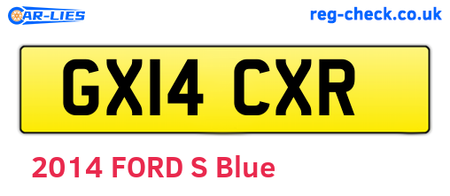 GX14CXR are the vehicle registration plates.