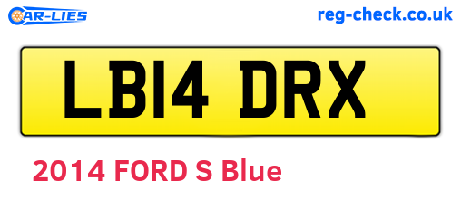 LB14DRX are the vehicle registration plates.