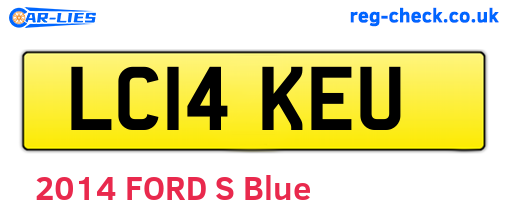 LC14KEU are the vehicle registration plates.