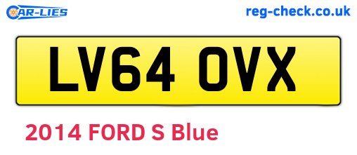 LV64OVX are the vehicle registration plates.