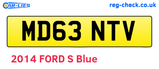 MD63NTV are the vehicle registration plates.