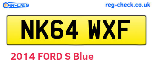 NK64WXF are the vehicle registration plates.
