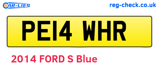 PE14WHR are the vehicle registration plates.