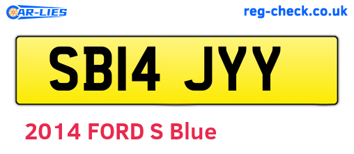 SB14JYY are the vehicle registration plates.