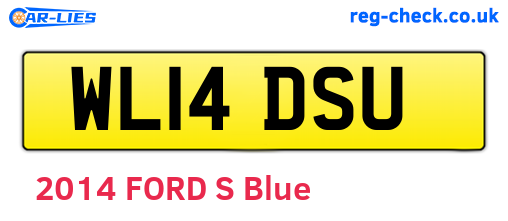 WL14DSU are the vehicle registration plates.