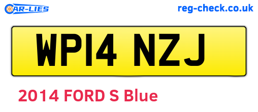 WP14NZJ are the vehicle registration plates.