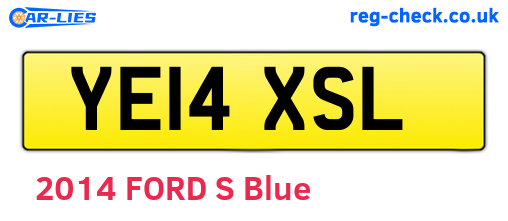 YE14XSL are the vehicle registration plates.