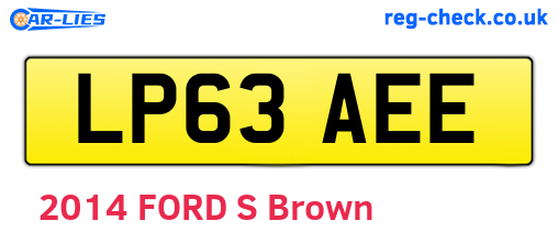 LP63AEE are the vehicle registration plates.
