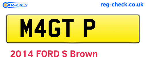 M4GTP are the vehicle registration plates.