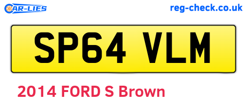 SP64VLM are the vehicle registration plates.