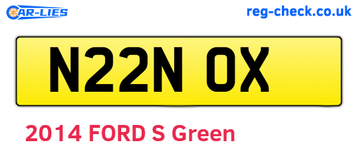 N22NOX are the vehicle registration plates.