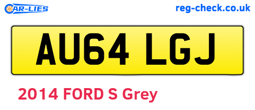 AU64LGJ are the vehicle registration plates.