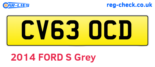 CV63OCD are the vehicle registration plates.