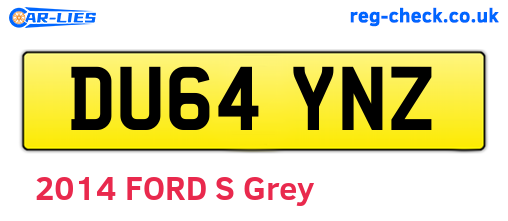 DU64YNZ are the vehicle registration plates.