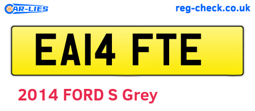 EA14FTE are the vehicle registration plates.