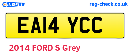 EA14YCC are the vehicle registration plates.