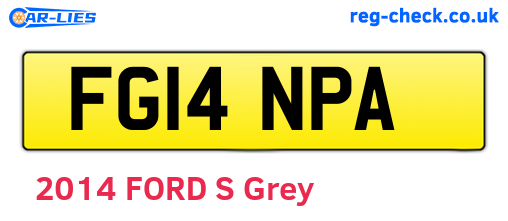 FG14NPA are the vehicle registration plates.