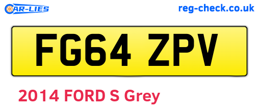 FG64ZPV are the vehicle registration plates.