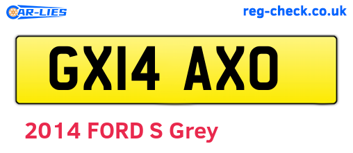 GX14AXO are the vehicle registration plates.