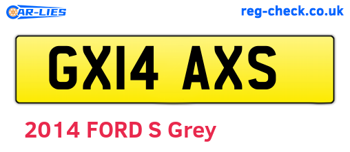 GX14AXS are the vehicle registration plates.