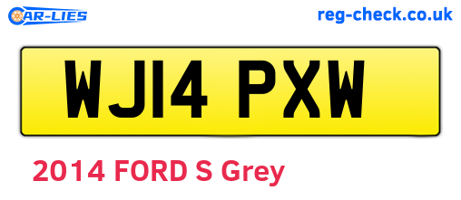 WJ14PXW are the vehicle registration plates.
