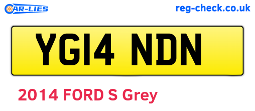 YG14NDN are the vehicle registration plates.