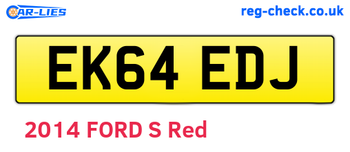 EK64EDJ are the vehicle registration plates.