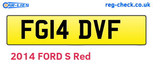 FG14DVF are the vehicle registration plates.